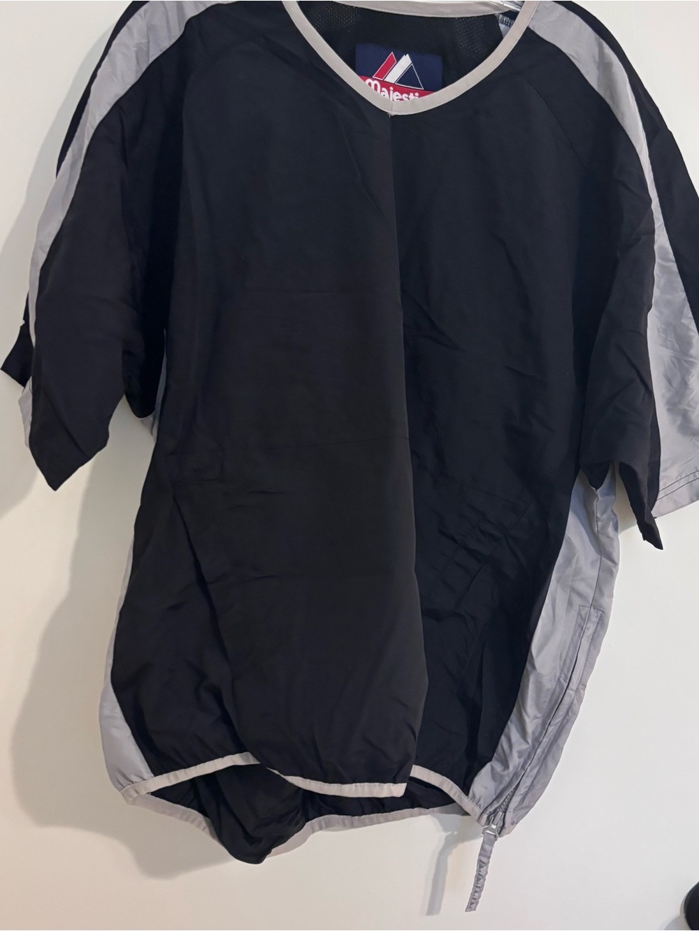 Majestic Black and Gray Pullover Windbreaker